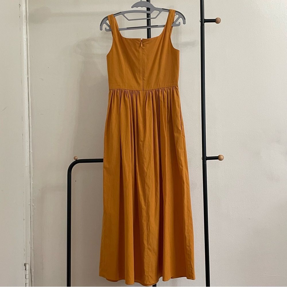 Rebecca Taylor | Slub Sateen A-Line Midi Dress | Tigerlily | Size XS - Picture 7 of 7